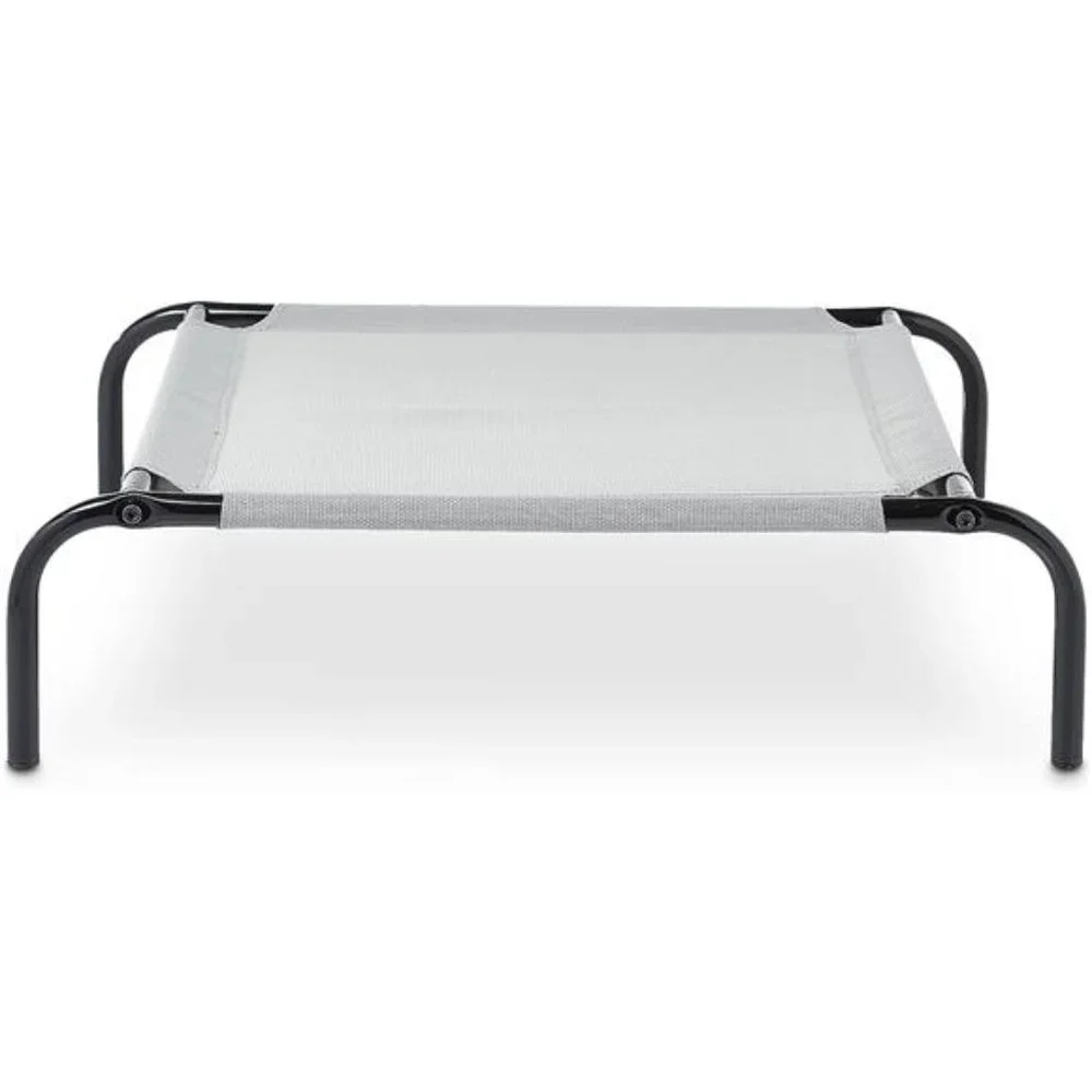 Cooling Elevated Dog Bed with Metal Frame, Large, Gray, 51 x 31 x 8 Inch